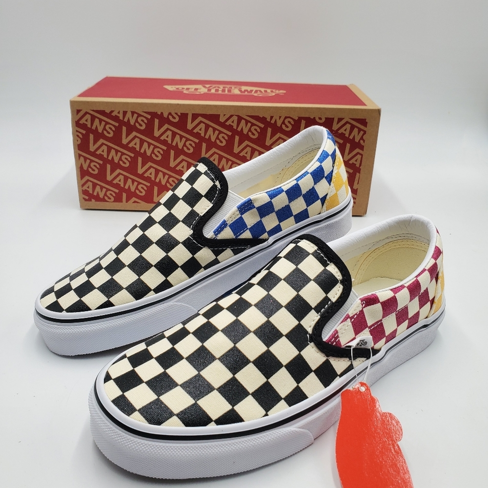 Vans,Glitter Check, classic slip-on.